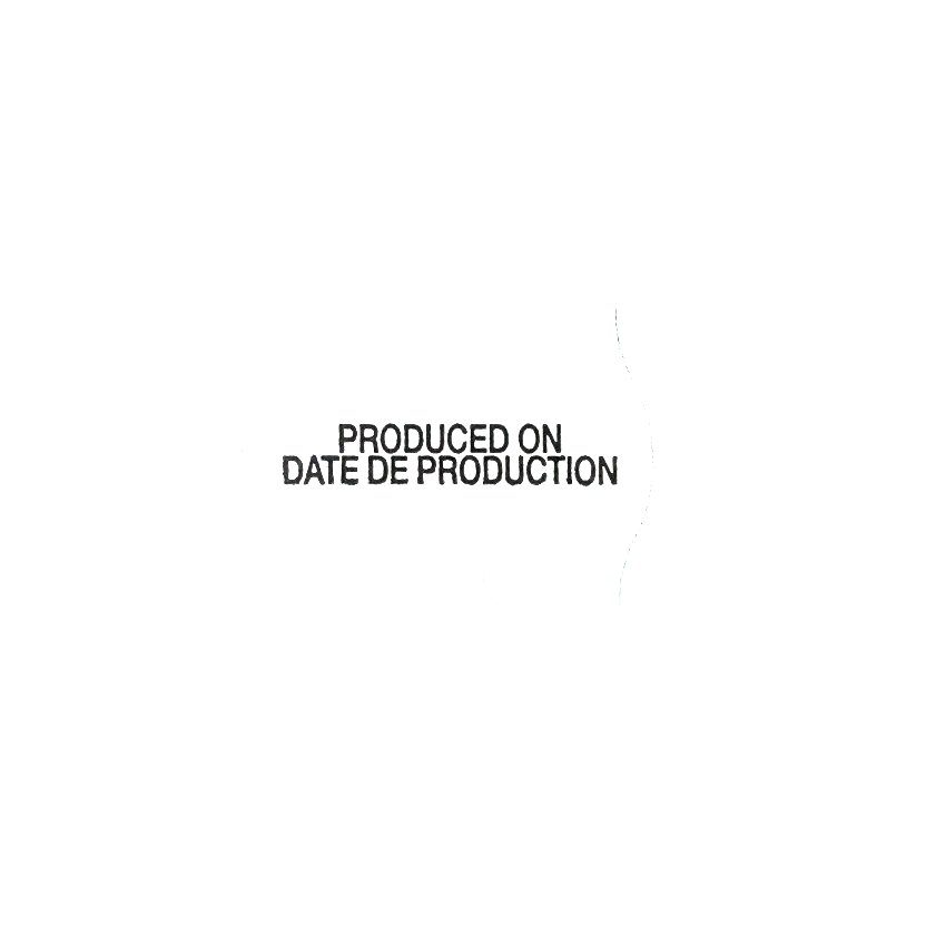 22x16 Blanc Produced On / Date De Production