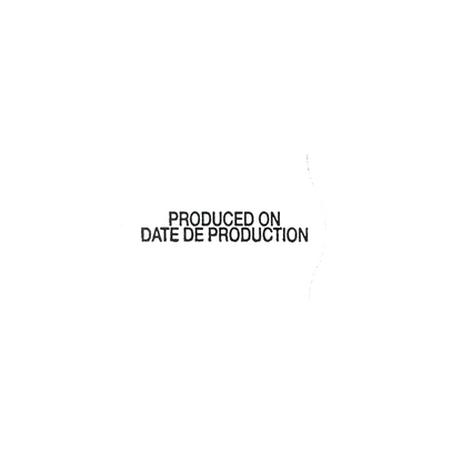 22x16 Blanc Produced On / Date De Production