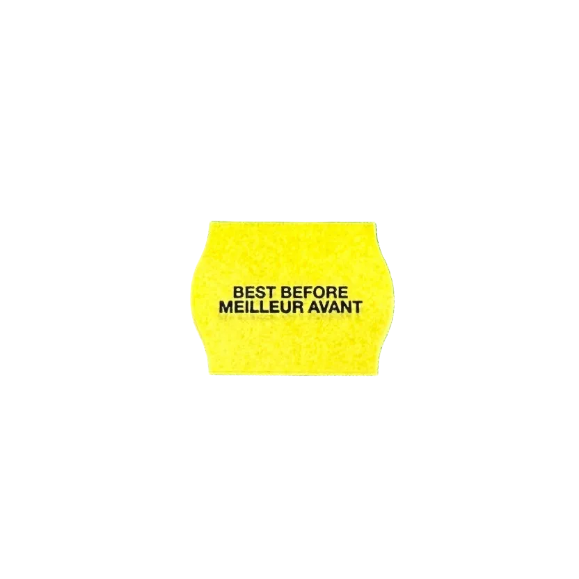 22x16 Jaune Best Before / Meilleur Avant