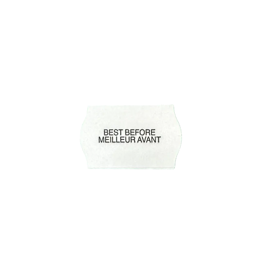 26x16 Blanc Best Before / Meilleur Avant